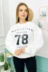 158844 Baskili Sardonlu Sweatshirt